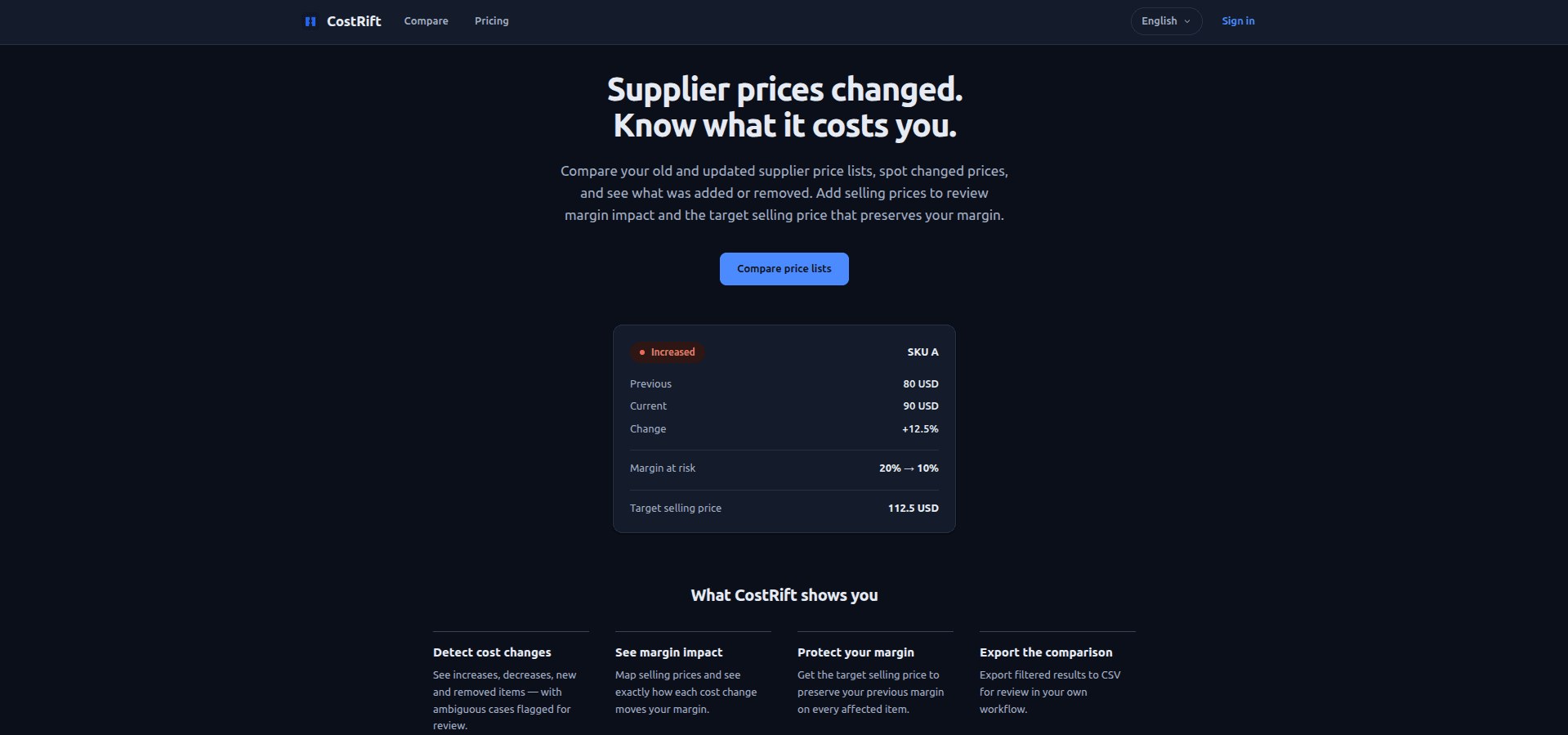 CostRift screenshot 2