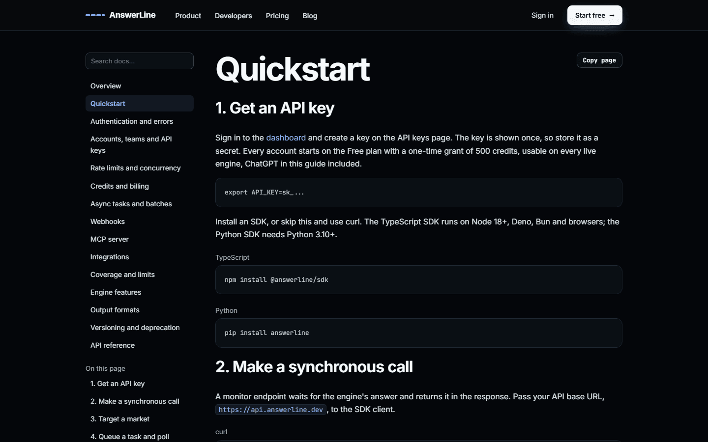 AnswerLine screenshot 2