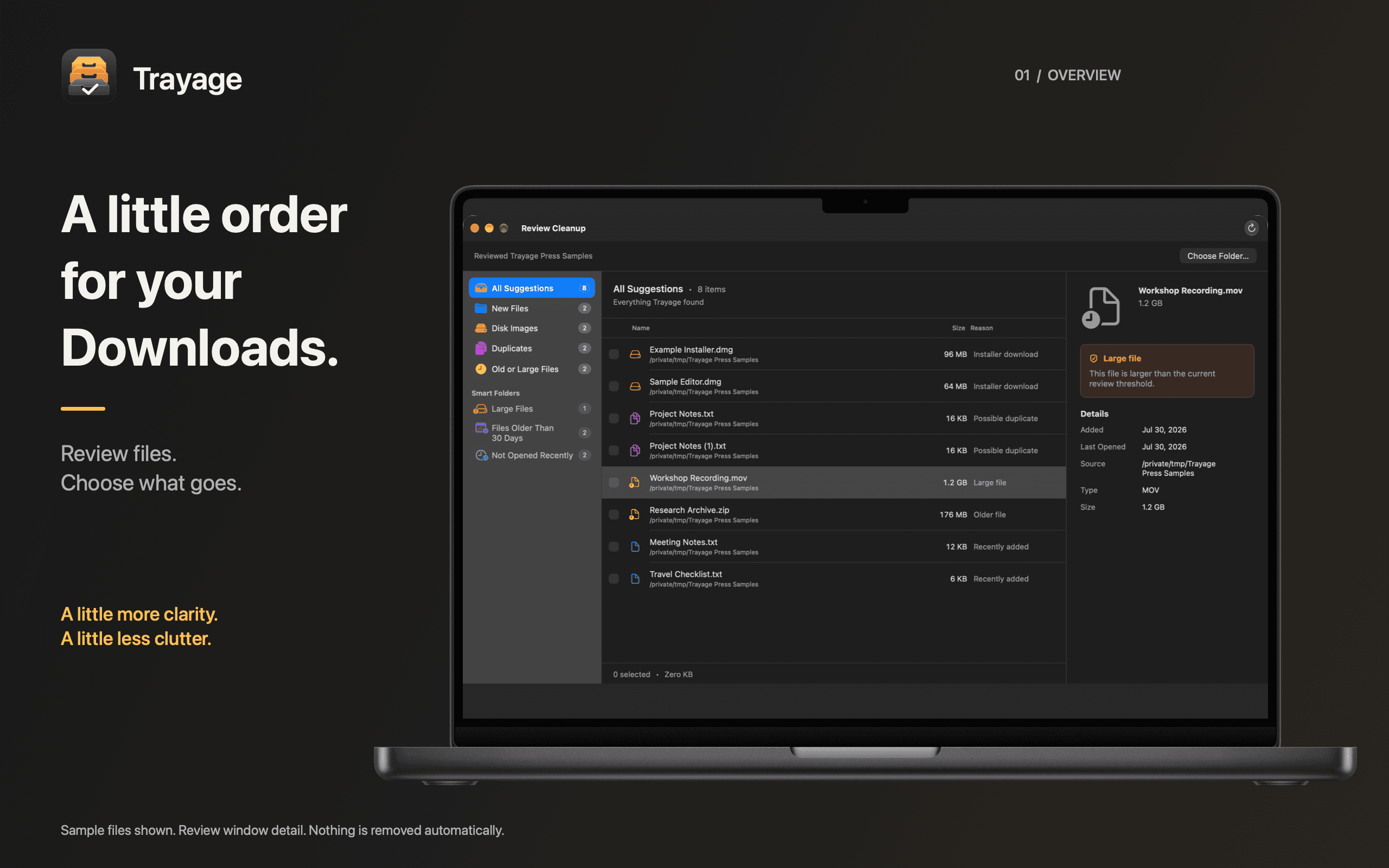 Trayage screenshot 1