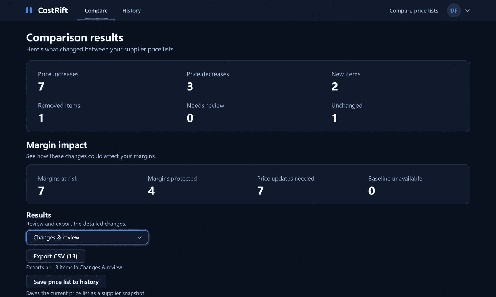 CostRift screenshot 1