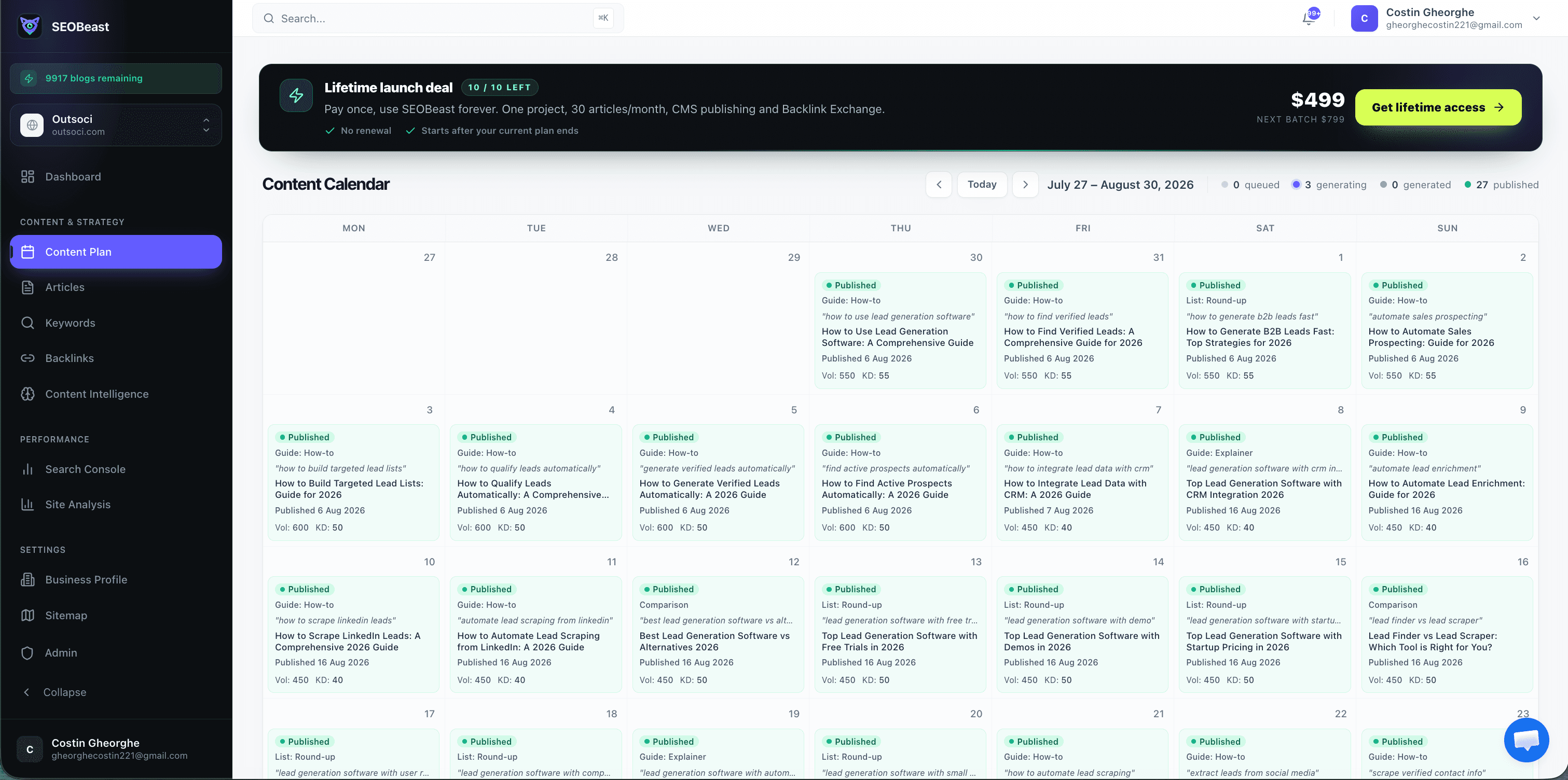 SEOBeast screenshot 2