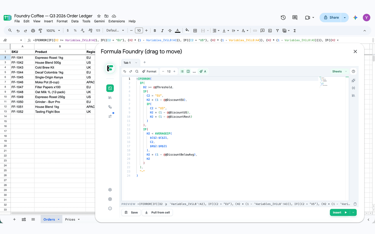 Formula Foundry screenshot 1