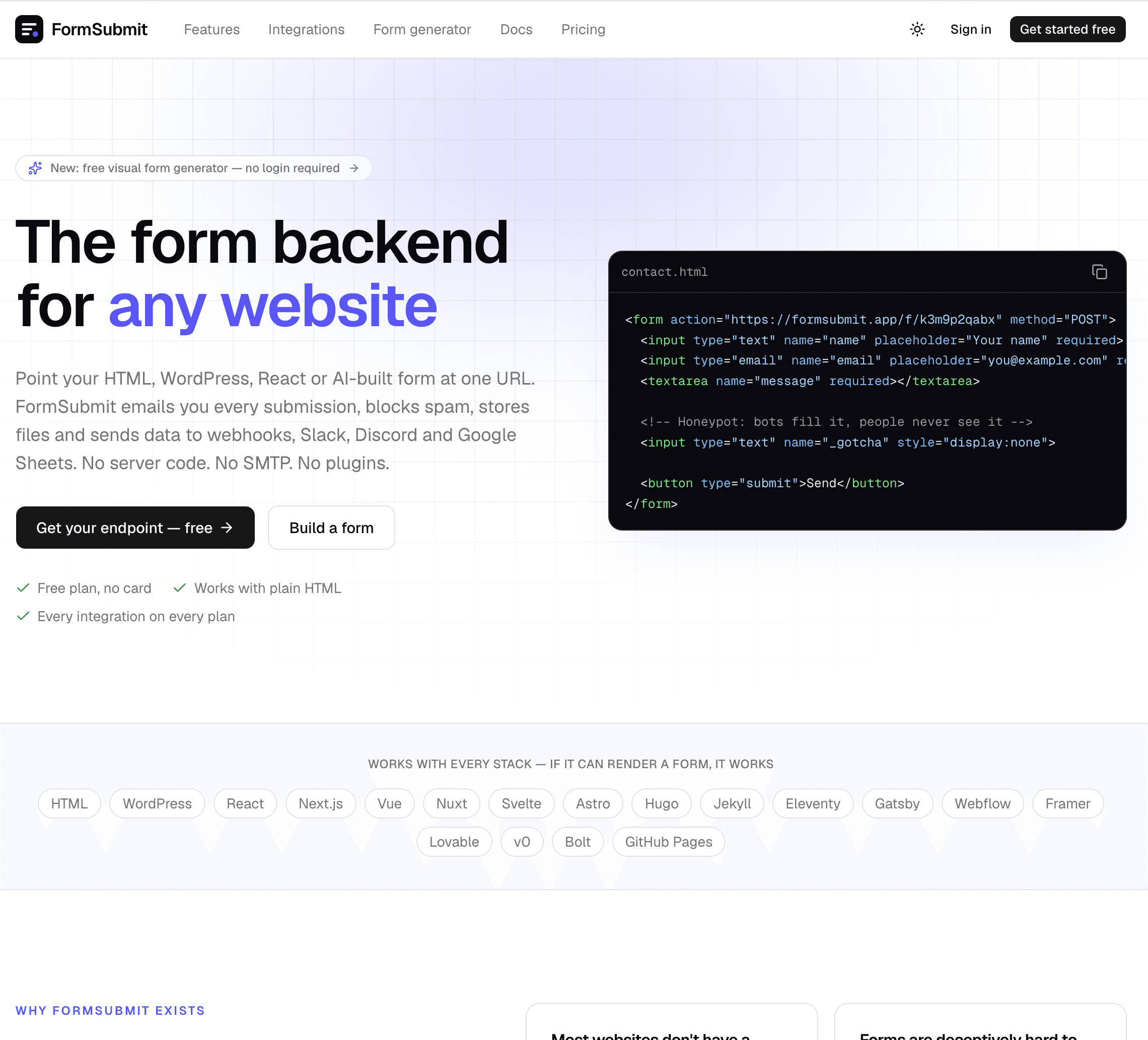 FormSubmit screenshot 1