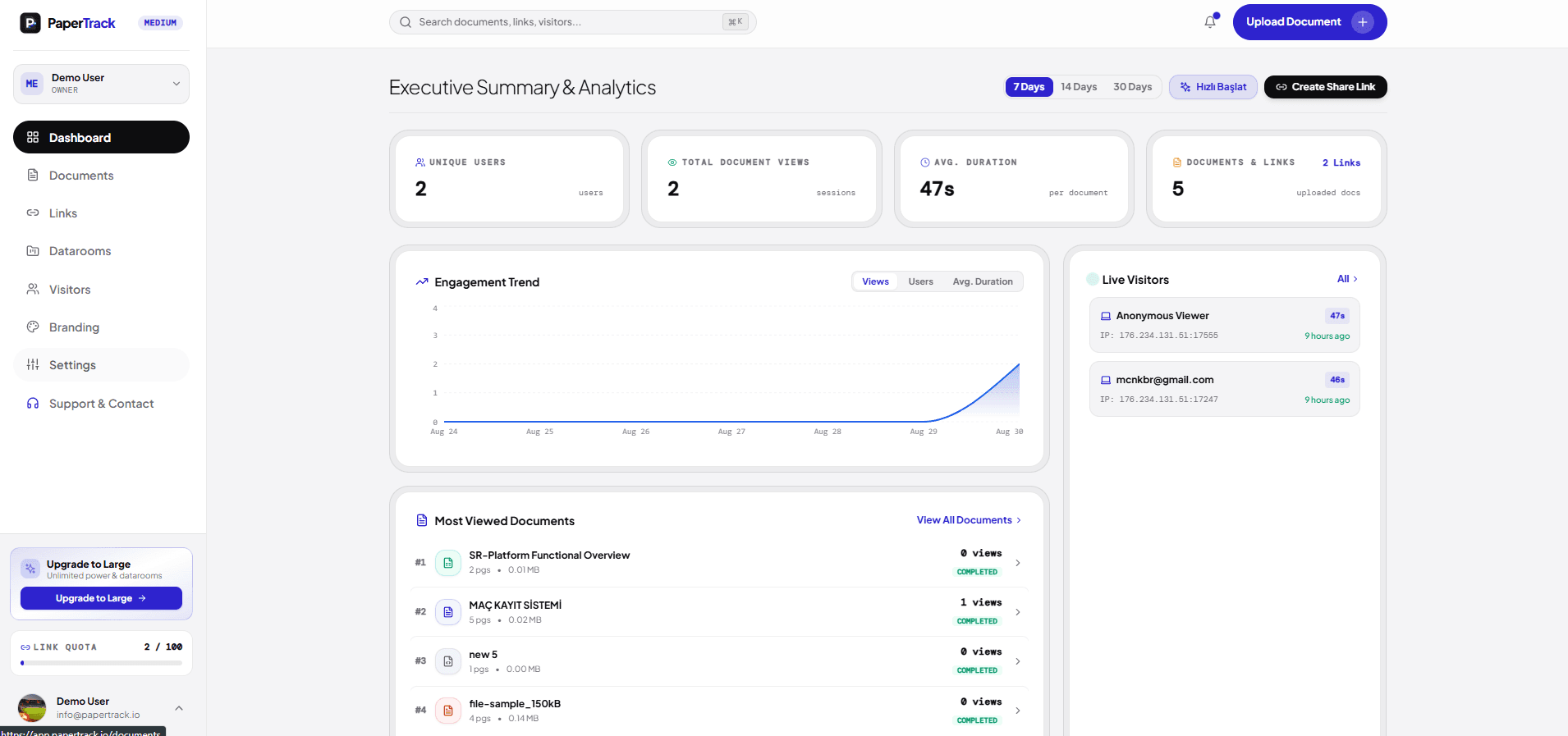 PaperTrack screenshot 2
