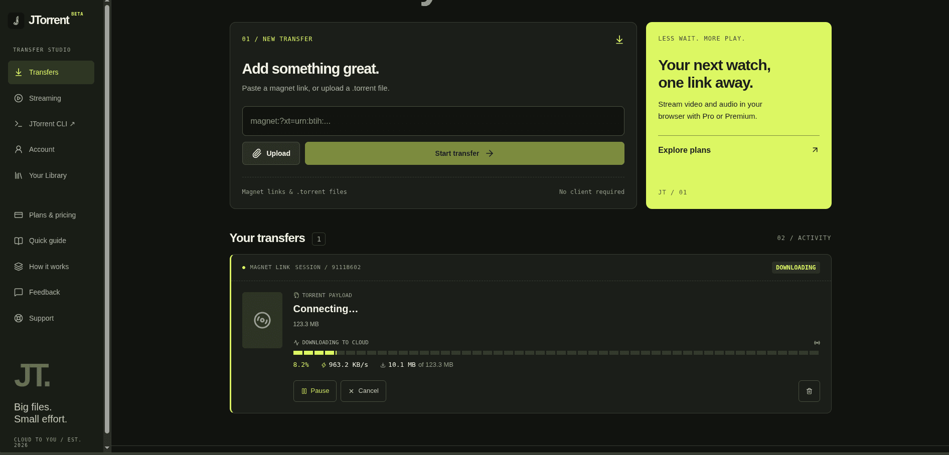 JTorrent screenshot 3