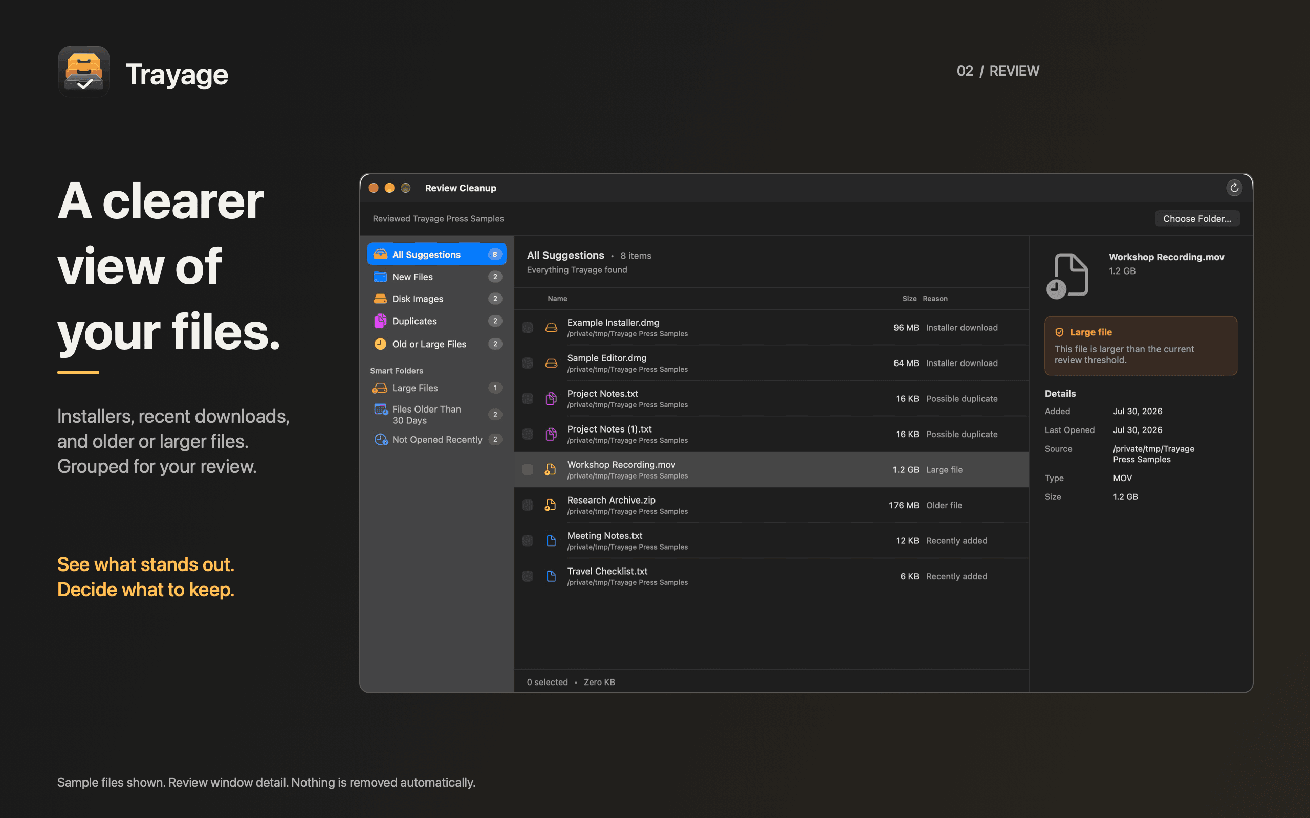 Trayage screenshot 2