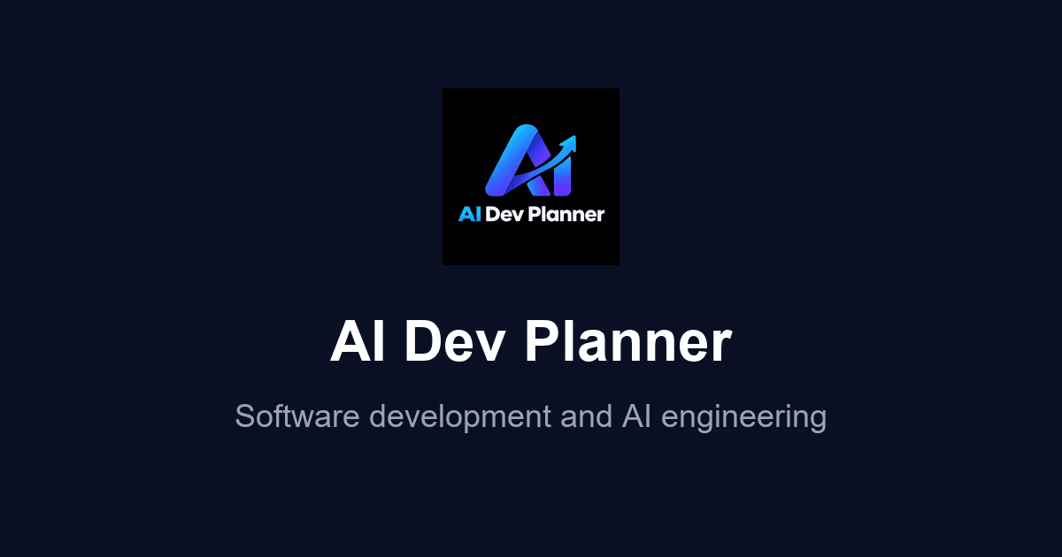 AI Dev Planner screenshot