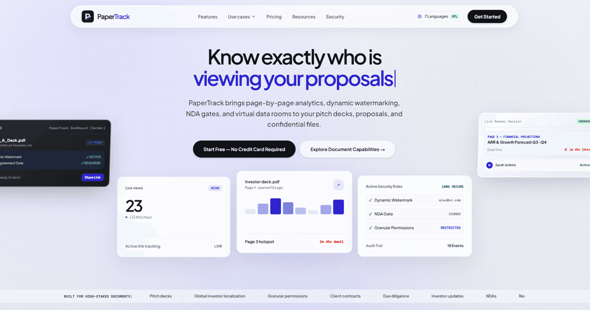 PaperTrack screenshot