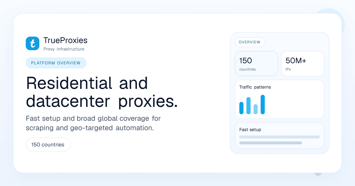 TrueProxies screenshot