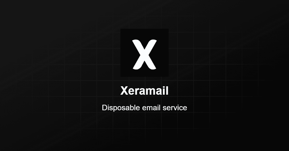 Xeramail Temp Mail screenshot