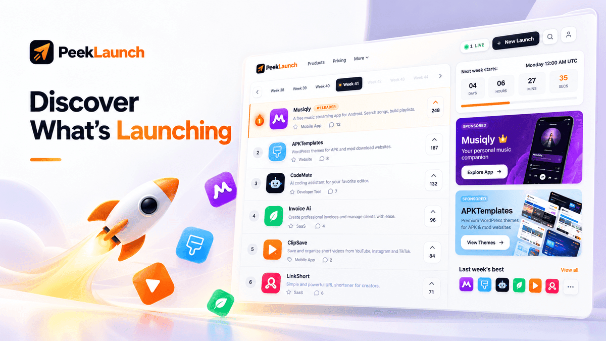 PeekLaunch screenshot